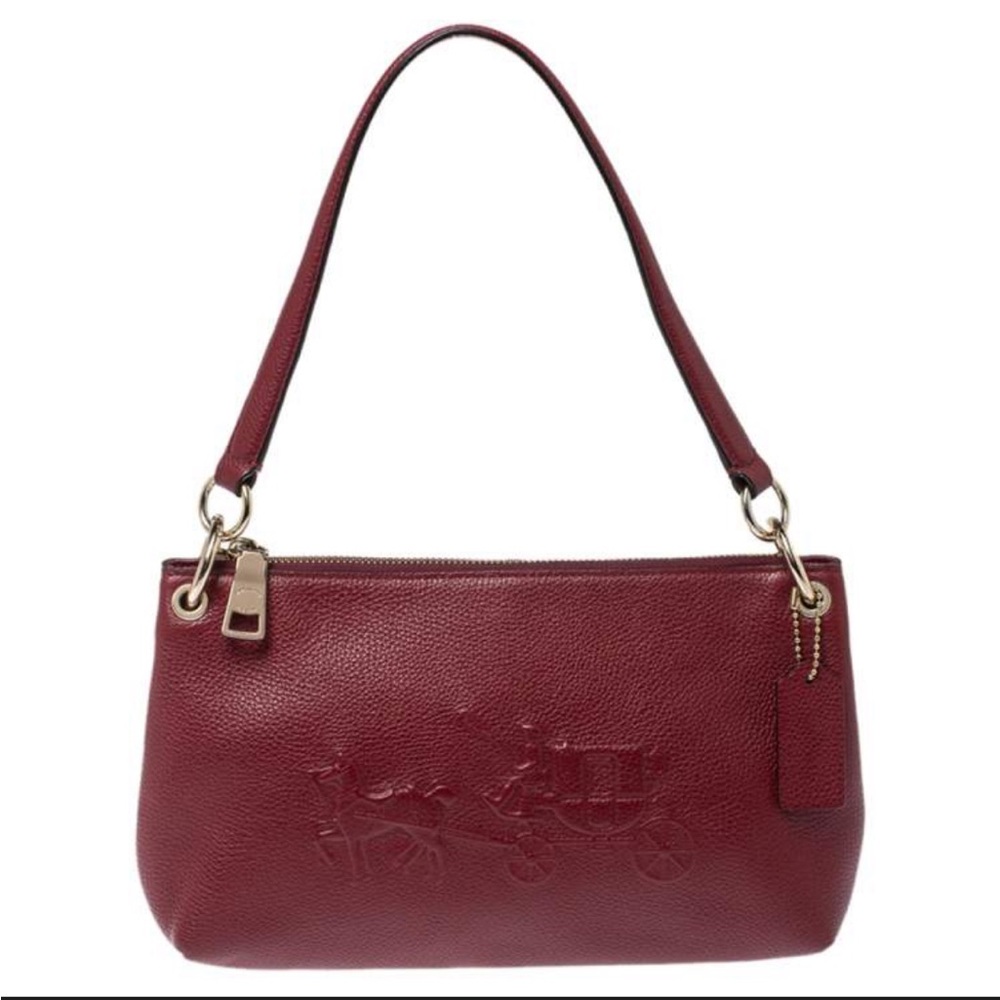 𝓒𝓞𝓐𝓒𝓗 Embossed Horse & Carriage shoulder bag - Picture 2 of 16